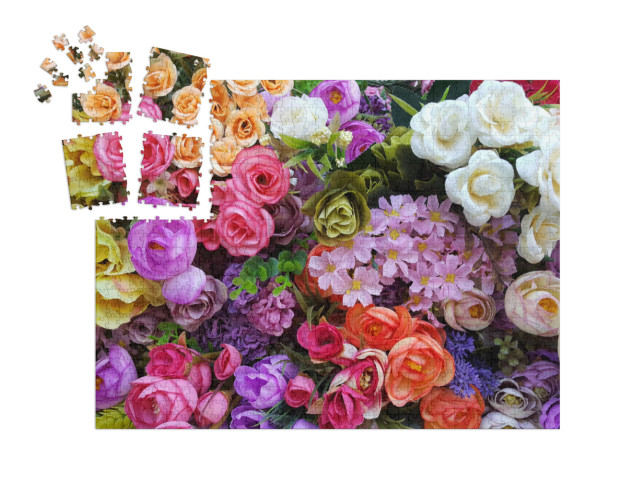 SMART SORTED® | Puzzle photo 1000 pièces « Une magnifique mer de fleurs »