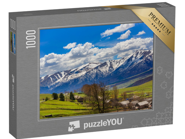 Puzzle de 1000 pièces « Village de Lermontovo et beau paysage de montagne, Arménie »