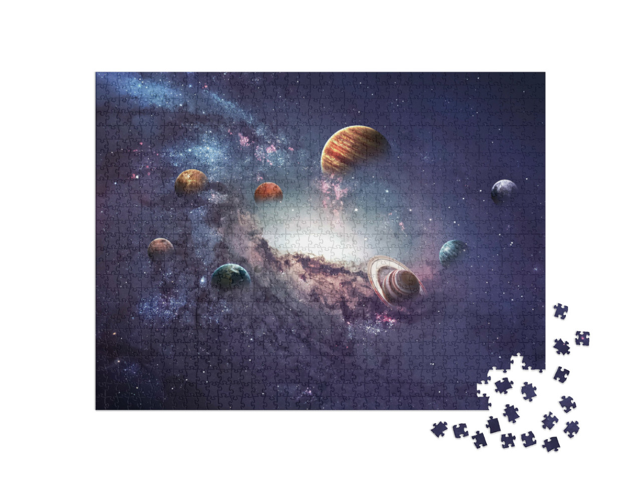 Puzzle de 1000 pièces « La formation des planètes du système solaire »
