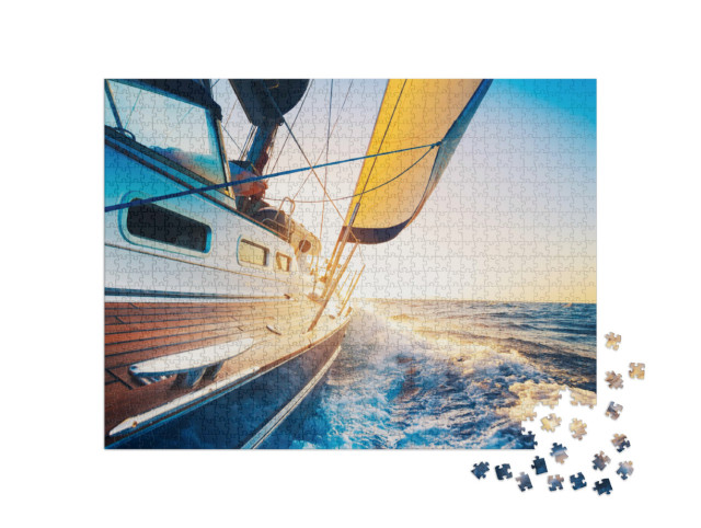 Puzzle de 1000 pièces « Naviguer vers le coucher du soleil »