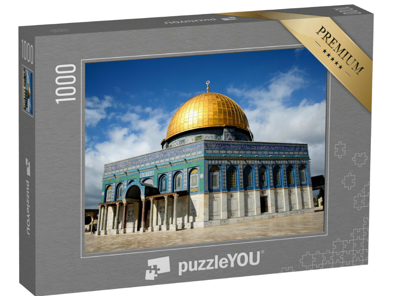 Puzzle de 1000 pièces « Impressionnante mosquée du Dôme du Rocher à Jérusalem »