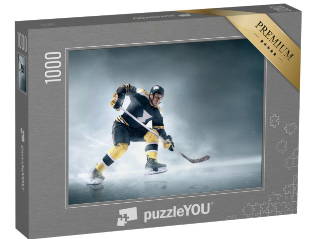 Puzzle de 1000 pièces « Joueurs de hockey sur glace en action sur la glace »