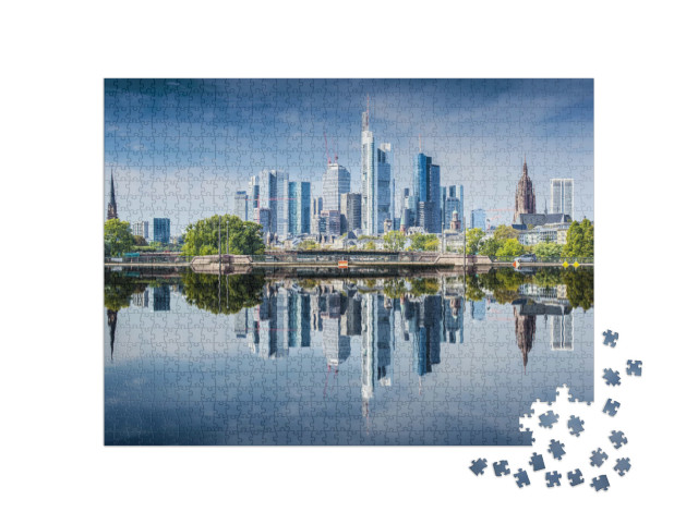 Puzzle de 1000 pièces « Skyline de Francfort-sur-le-Main, Allemagne »