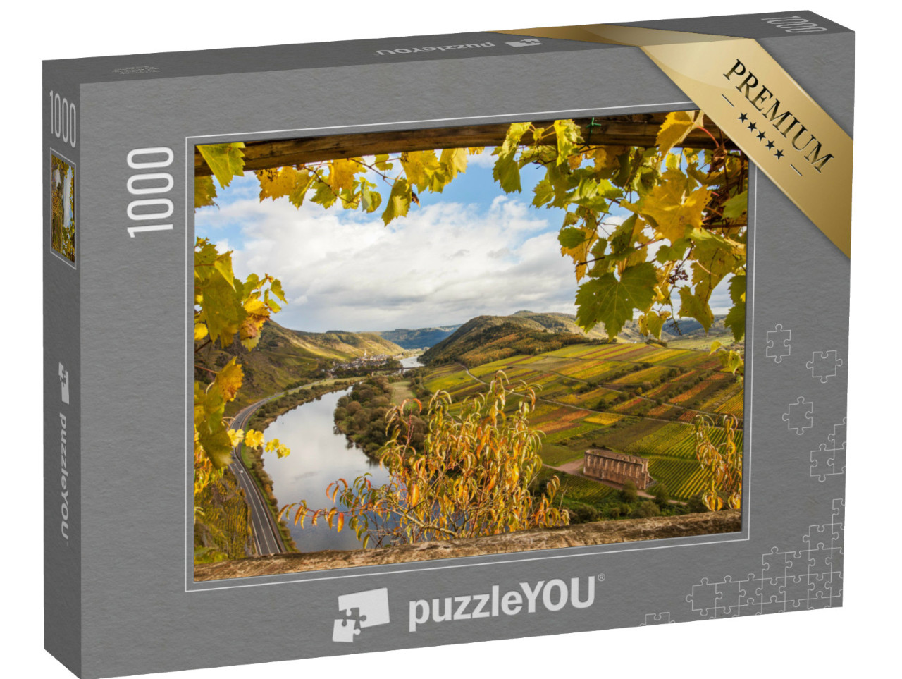 Puzzle de 1000 pièces « Vignobles dorés : Moselle en automne, Allemagne »