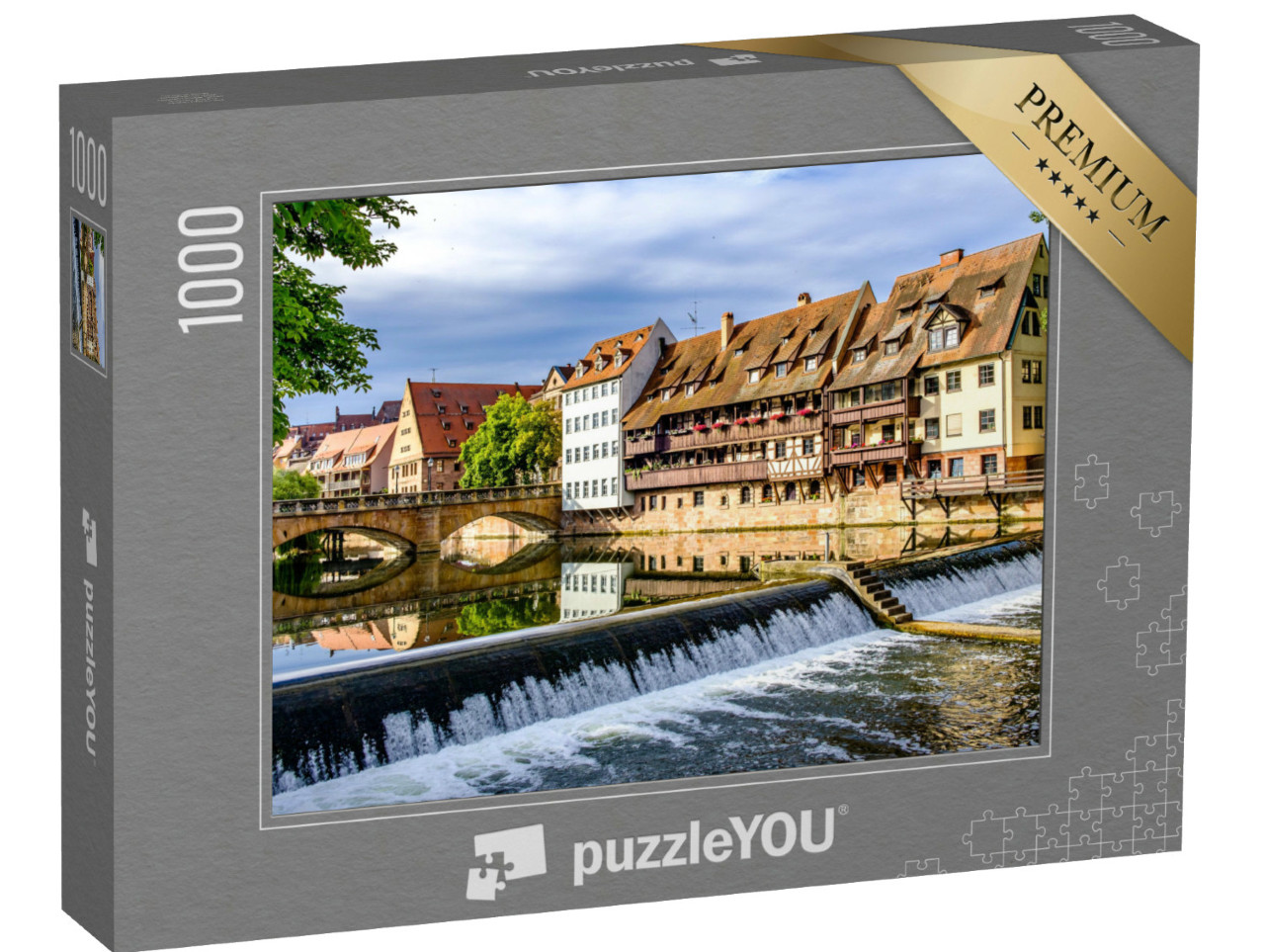 Puzzle de 1000 pièces « La vieille ville de Nuremberg, Allemagne »