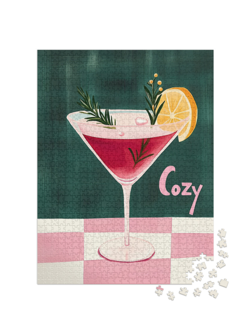 Puzzle de 1000 pièces « Cozy : Cocktail de Noël pour toi »