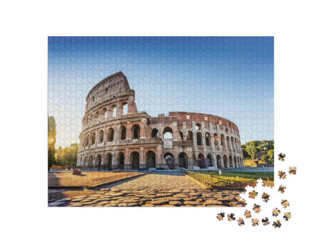 Puzzle de 1000 pièces « Rome : le Colisée au lever du soleil »
