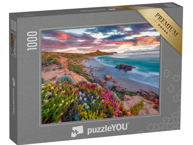 Puzzle de 1000 pièces « Fantastique lever de soleil sur Capo San Marco, Méditerranée, Italie »