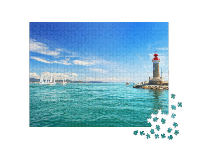 Puzzle de 1000 pièces « Phare de St. Tropez, Riviera française, Cote d' Azur, France »