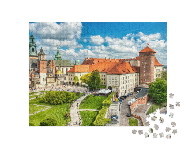 Puzzle de 1000 pièces « Château de Wawel de jour, Cracovie, Pologne »