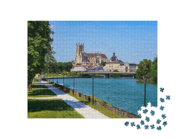 Puzzle de 1000 pièces « Cathédrale Saint-Stéphane dans le département français de Seine et Marne, près de Paris »