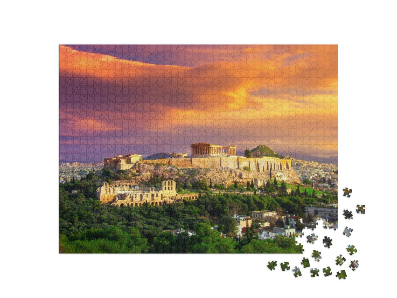 Puzzle de 1000 pièces « Acropole antique avec Parthénon, Athènes, Grèce »