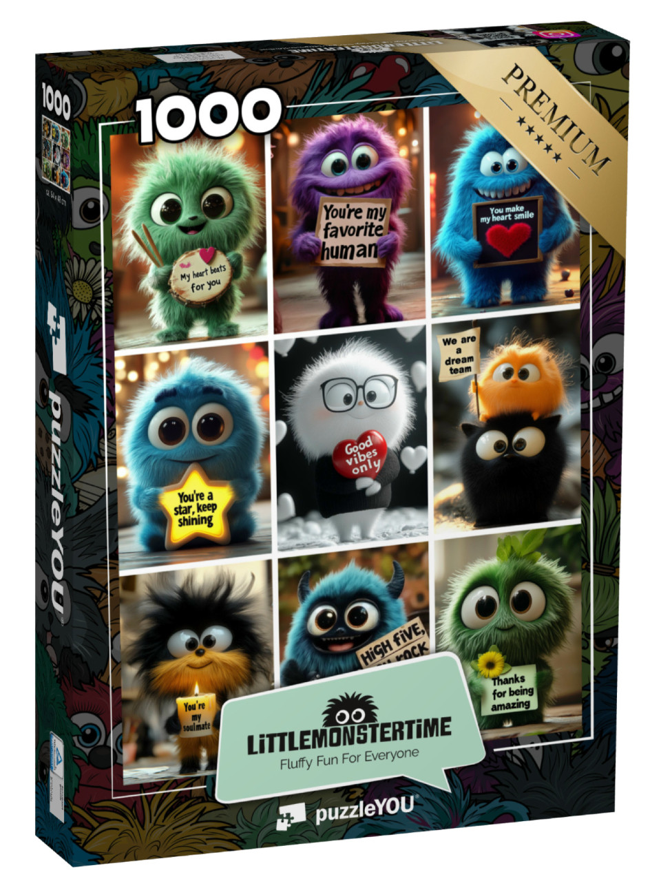Puzzle de 1000 pièces « LITTLEMONSTERTIME: Collage Good Vibes Only »