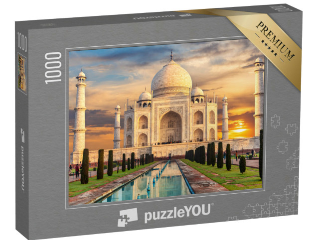 Puzzle de 1000 pièces « Taj Mahal au coucher du soleil, Inde, Agra »