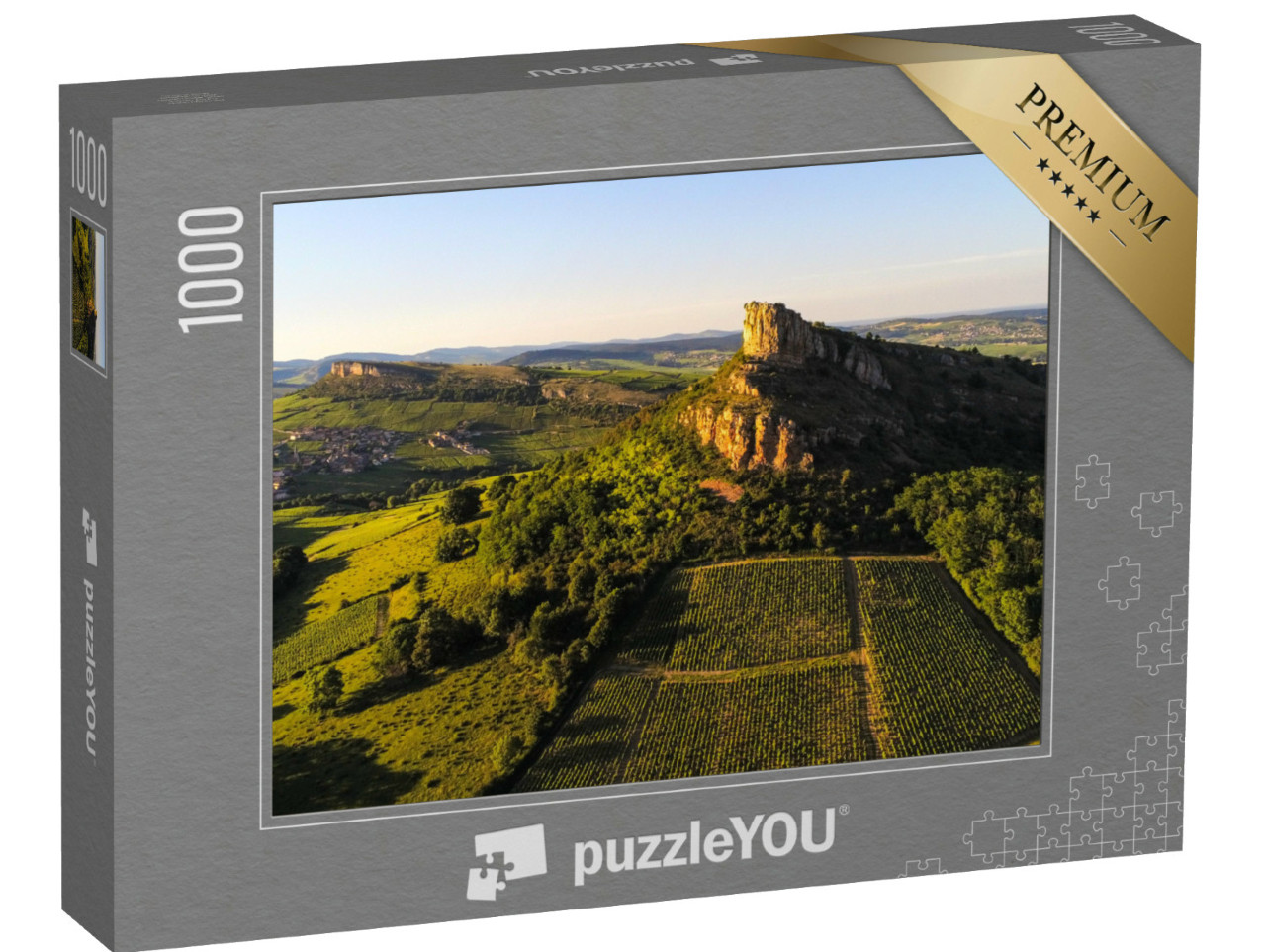 Puzzle de 1000 pièces « Les falaises calcaires de Solutré et Vergisson en Bourgogne du Sud »