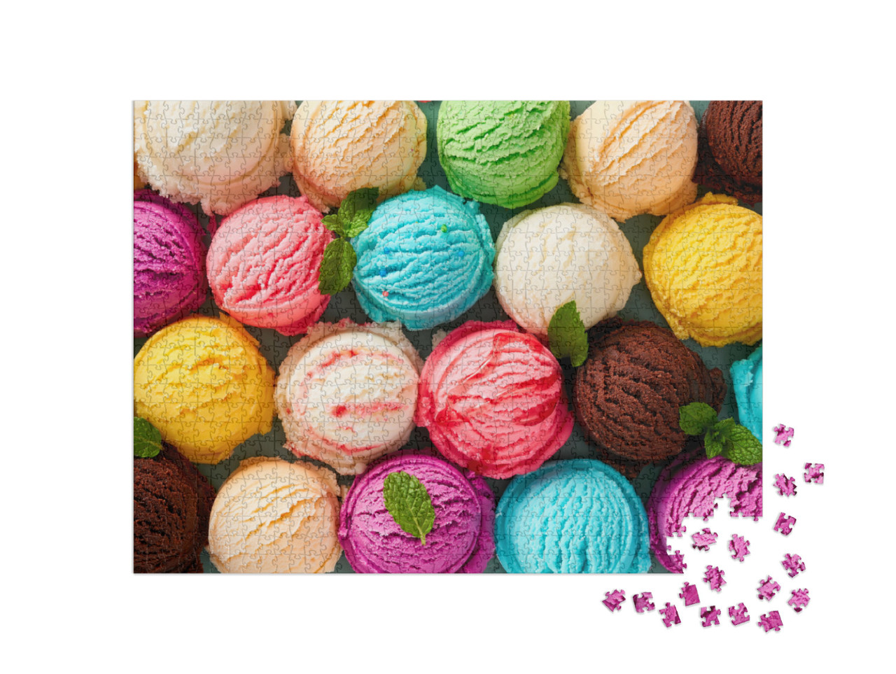 Puzzle de 1000 pièces « Crème glacée colorée »