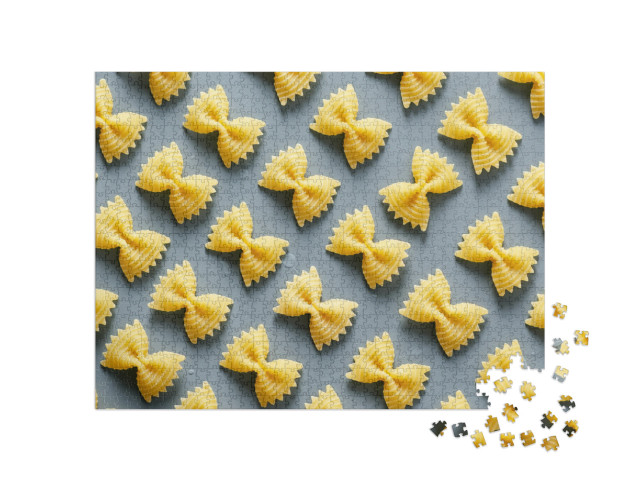 Puzzle de 1000 pièces « Motif symétrique de farfalle, également connu sous le nom de pâtes papillon »
