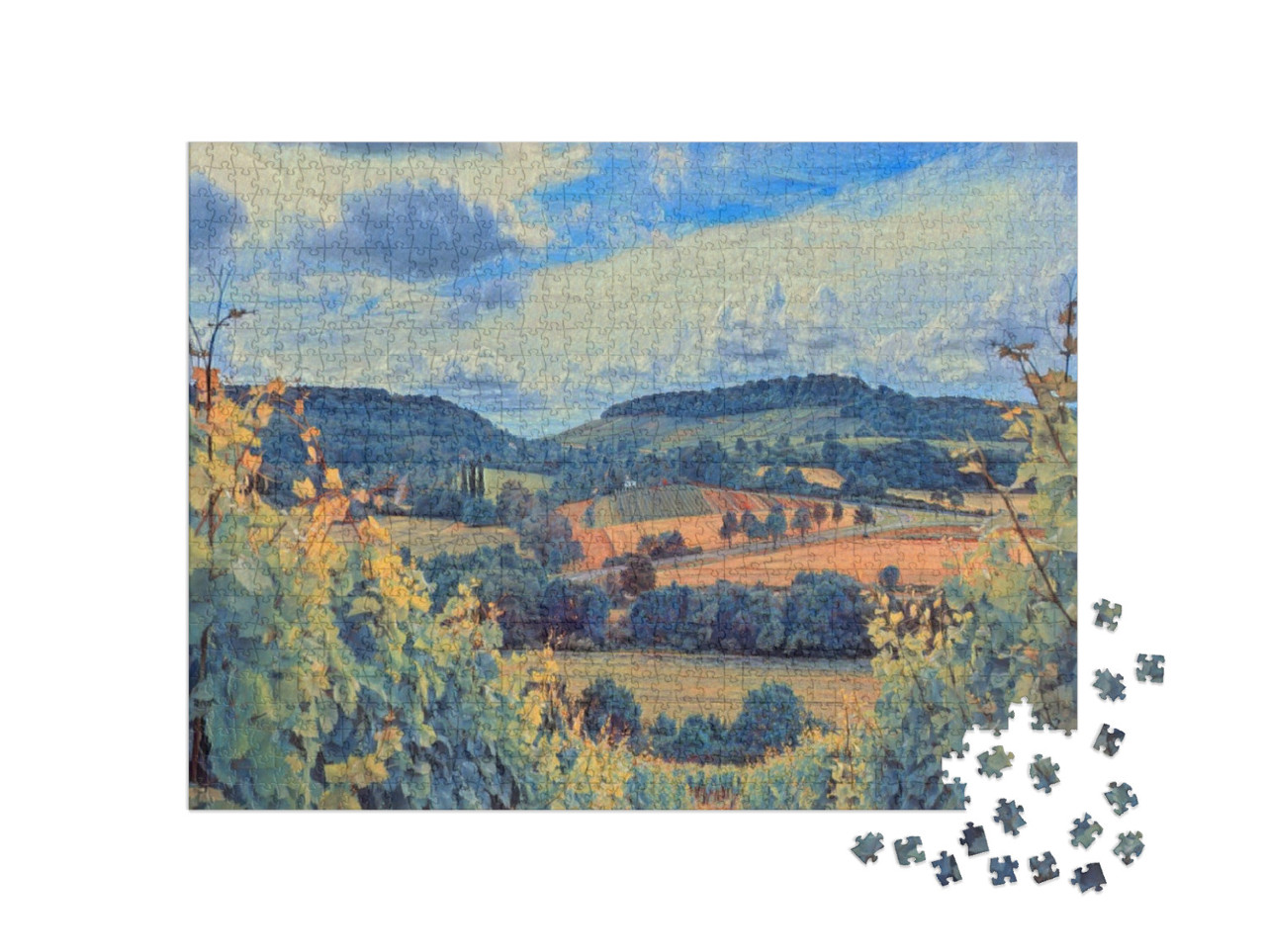 Puzzle de 1000 pièces « dans le style de Paul-Cezanne - vignobles près de Heilbronn, Allemagne »