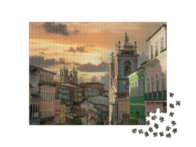 Puzzle de 1000 pièces « Pelourinho, centre historique de la ville de Salvador, Brésil »