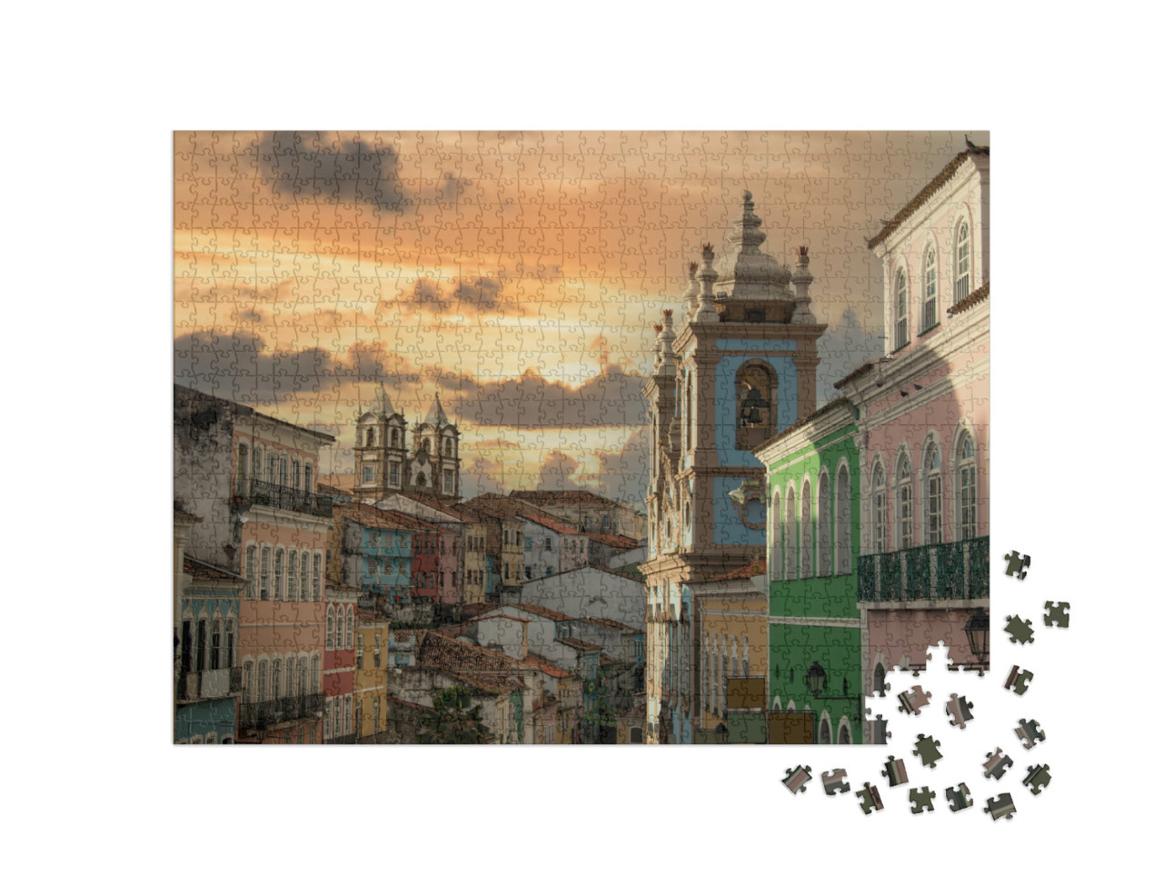 Puzzle de 1000 pièces « Pelourinho, centre historique de la ville de Salvador, Brésil »