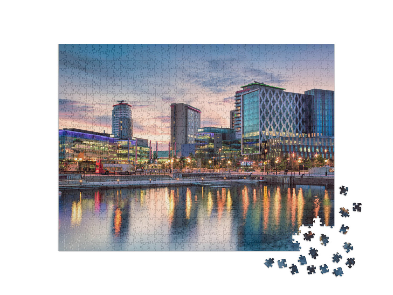 Puzzle de 1000 pièces « Media City sur les Salford Quays, Manchester »