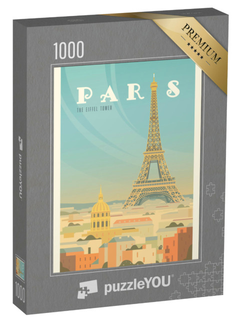 Puzzle de 1000 pièces « Belle vue de Paris avec des bâtiments historiques »
