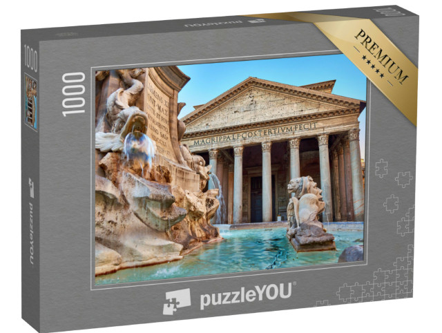 Puzzle de 1000 pièces « Vue de la fontaine du Pathéon à Rome »