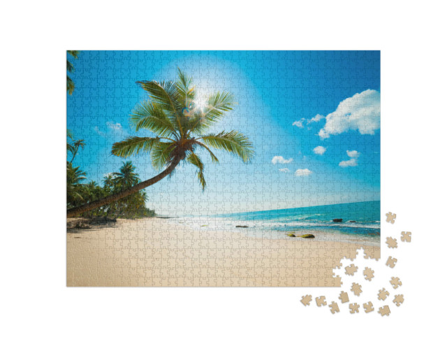 Puzzle de 1000 pièces « Plage tropicale préservée au Sri Lanka »