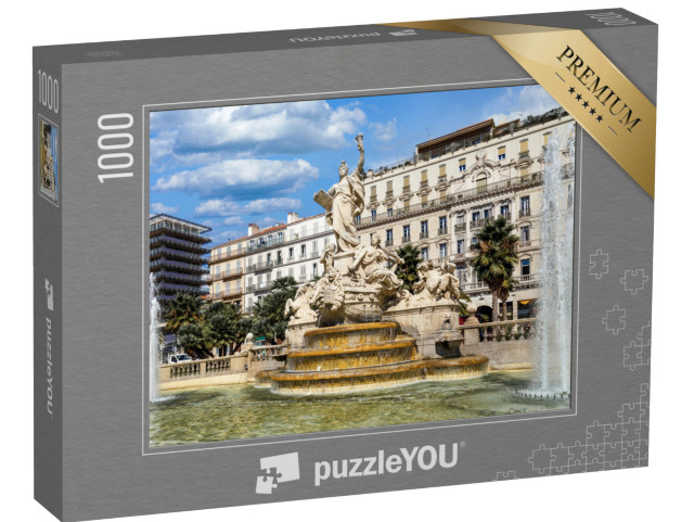 Puzzle de 1000 pièces « La fontaine de la Fédération sur la place principale Place de la Liberté dans le centre-ville de Toulon »