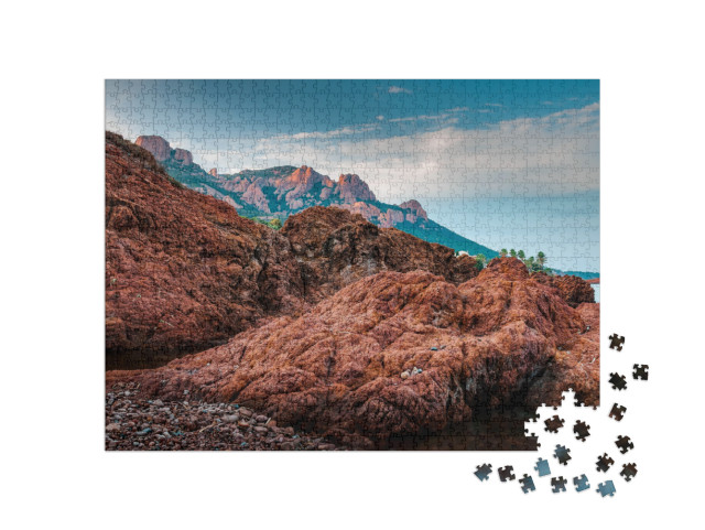 Puzzle de 1000 pièces « Le massif de l'Esterel en Provence, dans le sud-est de la France »