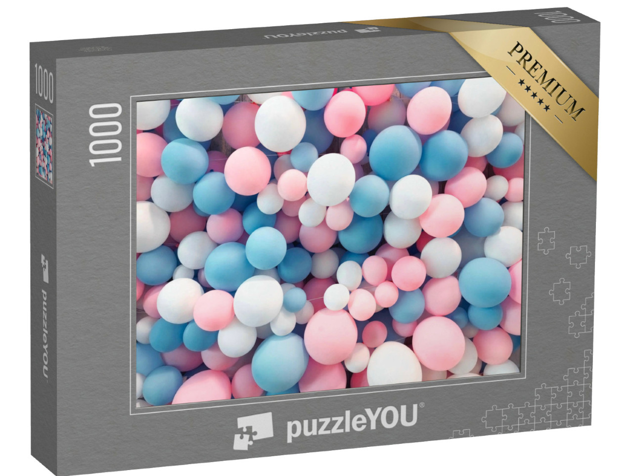 Puzzle de 1000 pièces « Beaucoup de ballons colorés pour la décoration »