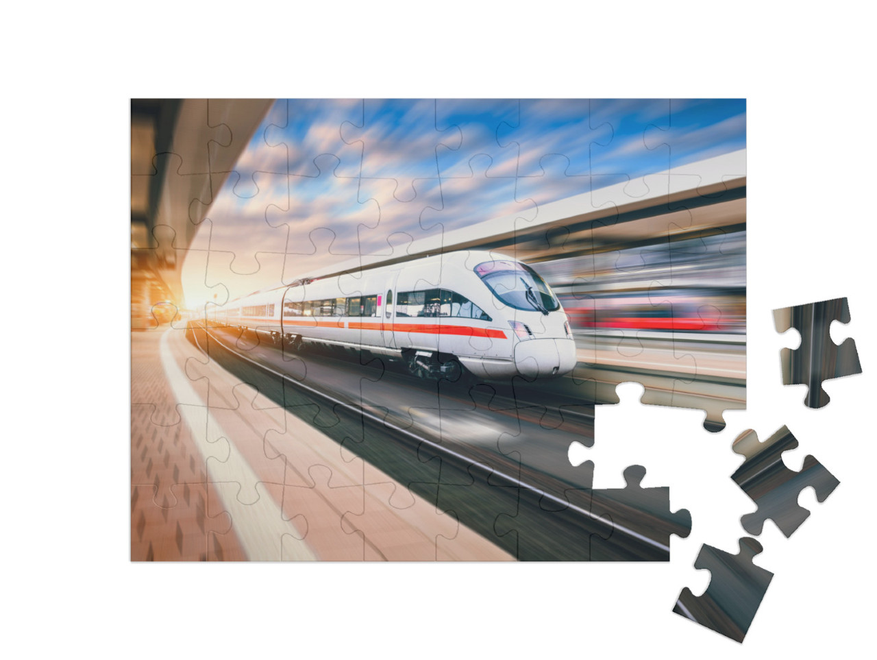 Puzzle de 48 pièces « ICE lors de son passage en gare »