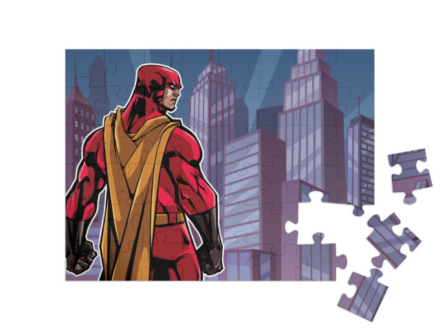 Puzzle de 48 pièces « Illustration des puissants super-héros »