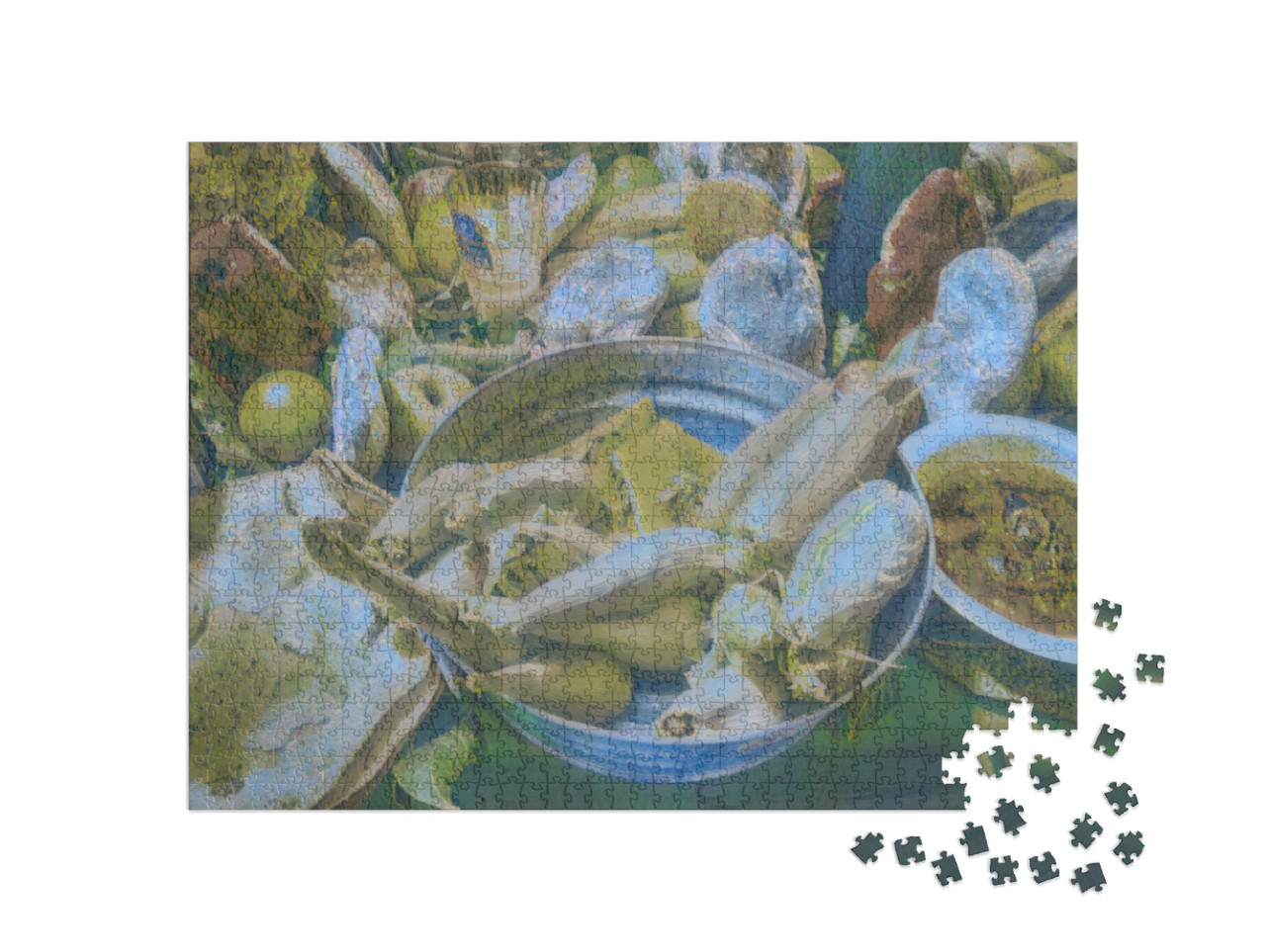 Puzzle de 1000 pièces « dans le style artistique de Claude Monet - autel lors du traditionnel jour des morts »