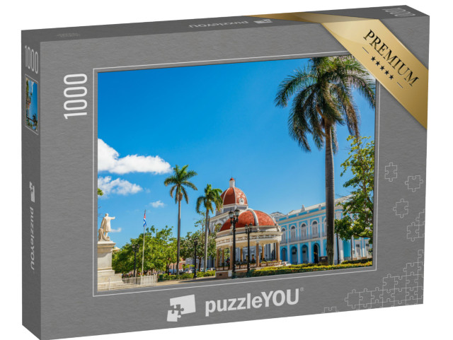 Puzzle de 1000 pièces « Cienfuegos Parc central Jose Marti avec palmiers, Cienfuegos, Cuba »