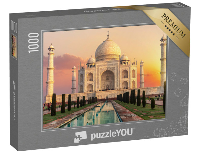 Puzzle de 1000 pièces « Taj Mahal au coucher du soleil en Inde »