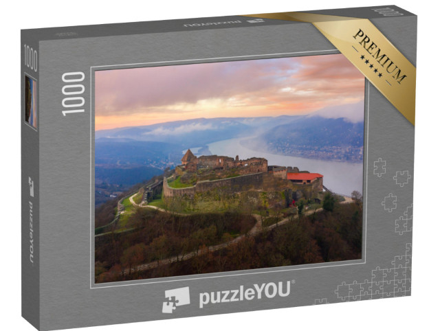 Puzzle de 1000 pièces « Château de Visegrad par un beau matin d'hiver, Hongrie »