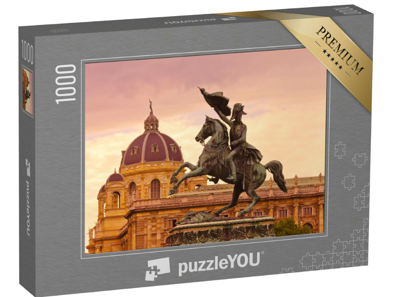 Puzzle de 1000 pièces « Statue de l'archiduc Charles à Vienne, Autriche »