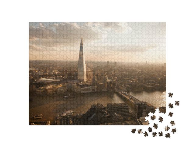Puzzle de 1000 pièces « L'horizon de Londres The Shard au coucher du soleil »