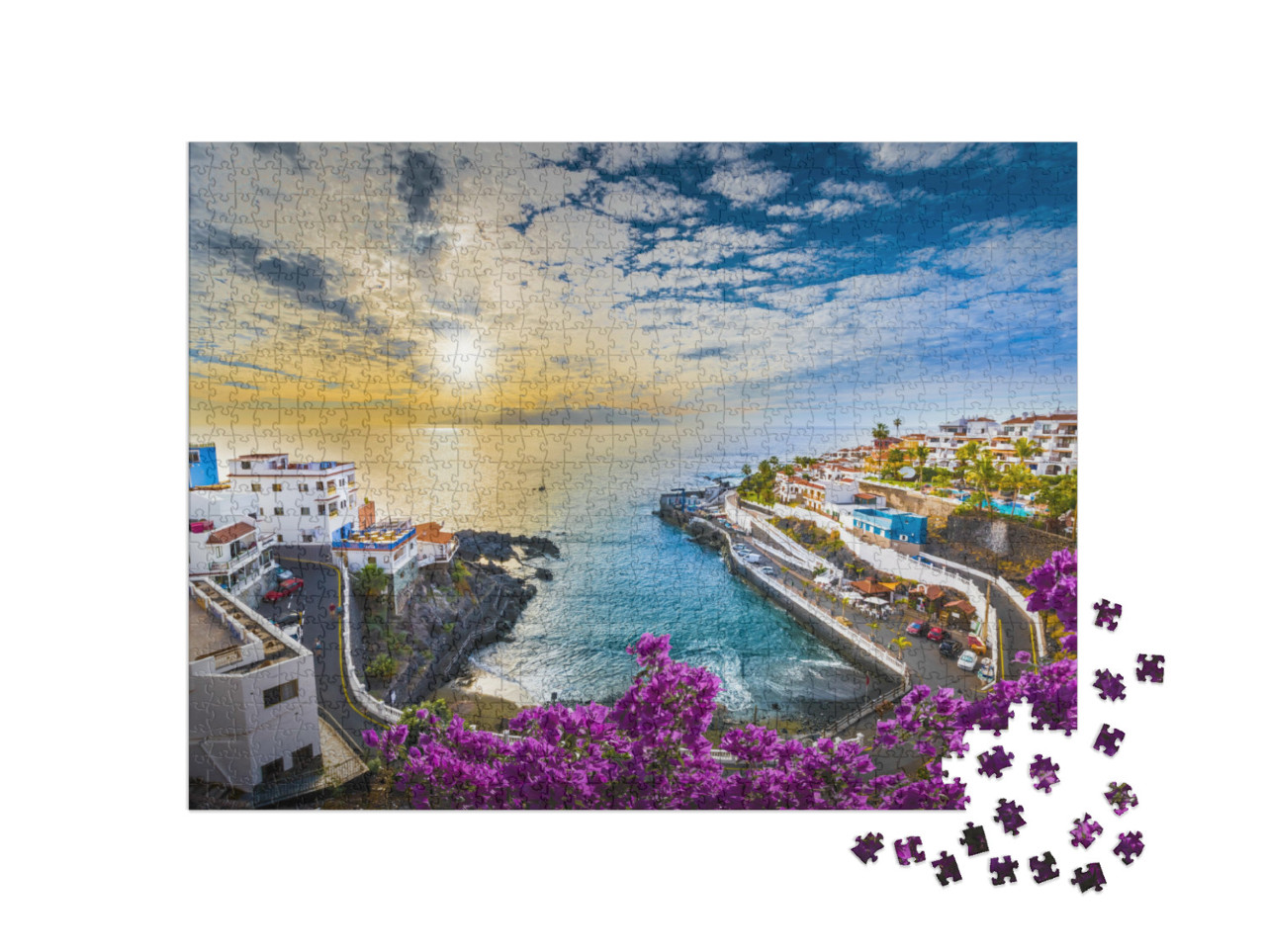 Puzzle de 1000 pièces « Lever de soleil sur les îles Canaries, Tenerife, Espagne »