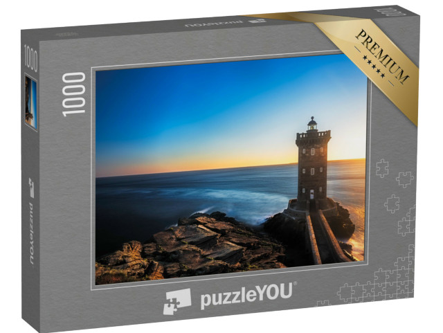 Puzzle de 1000 pièces « Phare de Kermorvan avant le coucher du soleil, Bretagne, France »