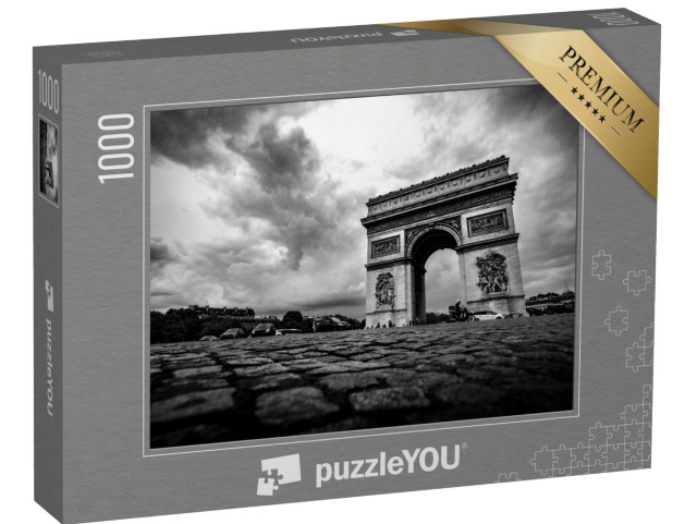 Puzzle de 1000 pièces « Arc de Triomphe, Paris, noir et blanc »