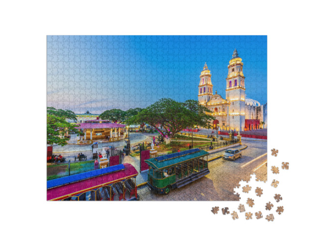 Puzzle de 1000 pièces « Vieille ville de San Francisco de Campeche, Mexique »