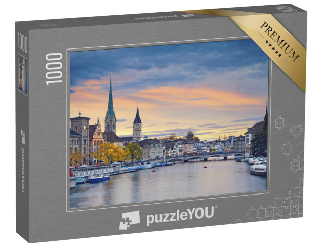 Puzzle de 1000 pièces « Zurich le soir »