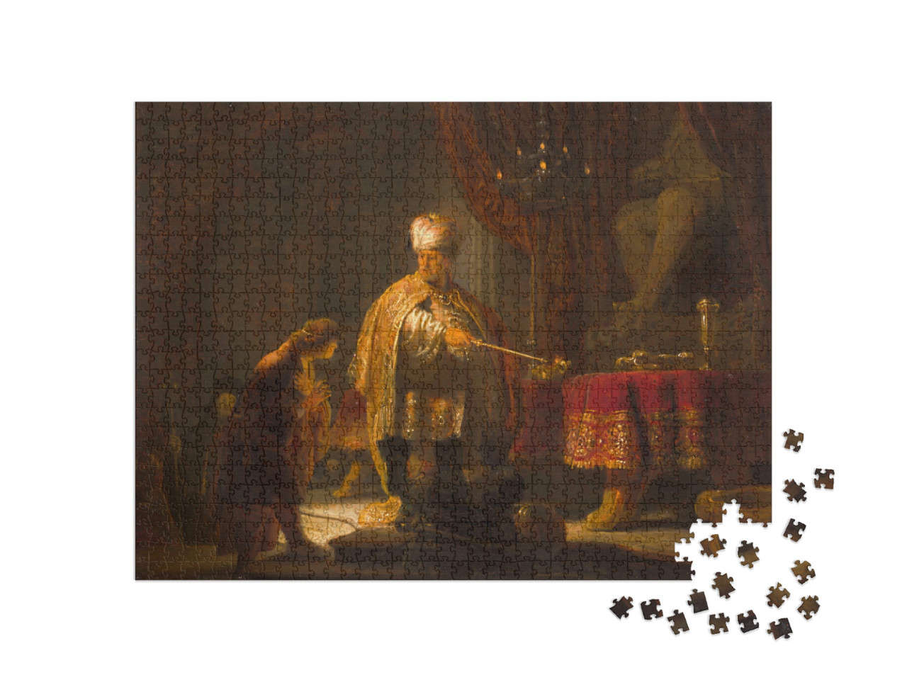Puzzle de 1000 pièces « Rembrandt - Daniel et Cyrus devant l'idole Bel »