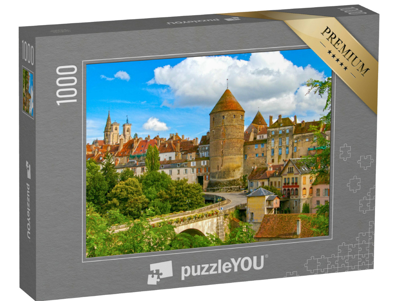 Puzzle de 1000 pièces « Semur En Auxois, belle cité médiévale de Bourgogne, France »