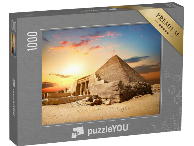 Puzzle de 1000 pièces « Ruines de la pyramide de Khéops au Caire, Égypte »