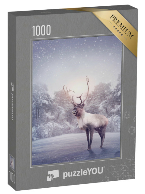 Puzzle de 1000 pièces « Renne dans la neige »