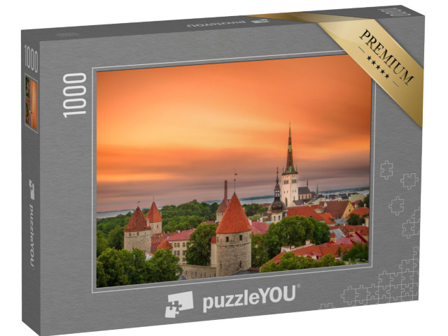 Puzzle de 1000 pièces « Vue iconique de la ville de Tallinn, Estonie »