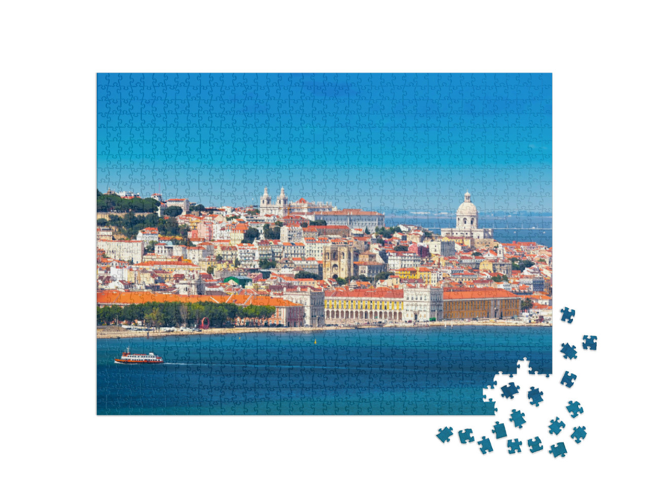 Puzzle de 1000 pièces « Skyline de Lisbonne, Portugal »